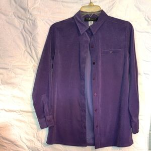 Long sleeve purple button down